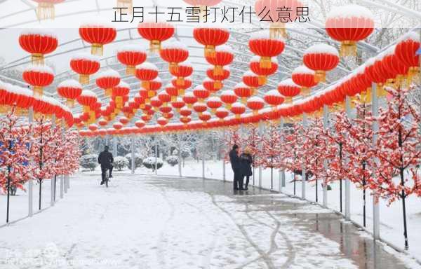 正月十五雪打灯什么意思