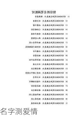 名字测爱情