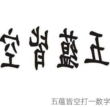 五蕴皆空打一数字