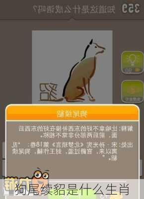 狗尾续貂是什么生肖