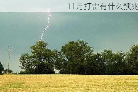 11月打雷有什么预兆