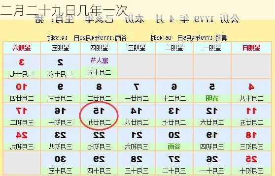 二月二十九日几年一次