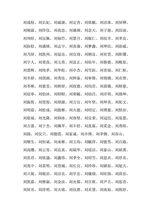 姓刘的名字