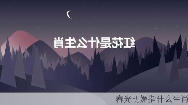 春光明媚指什么生肖