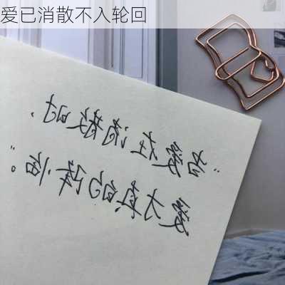 爱已消散不入轮回