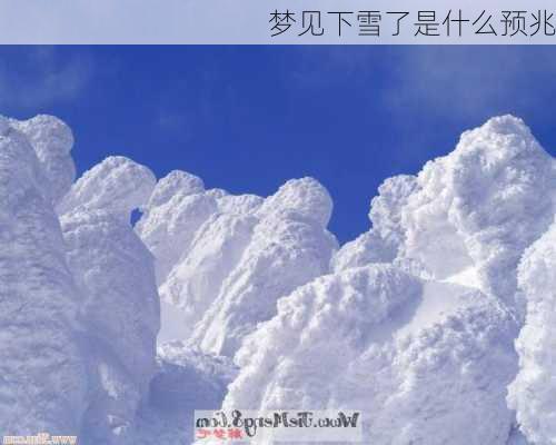 梦见下雪了是什么预兆