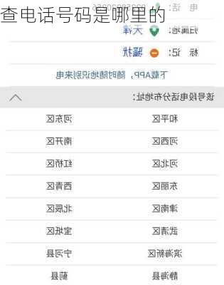 查电话号码是哪里的