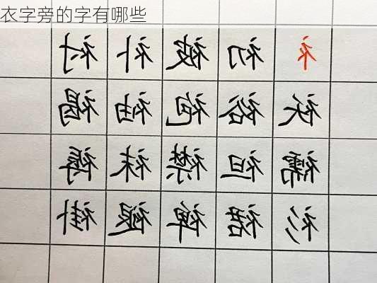 衣字旁的字有哪些